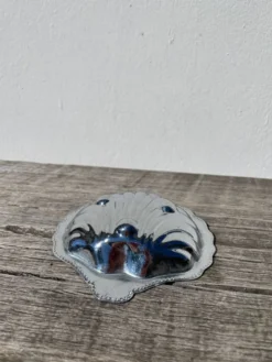 Beurrier coquillage métal argenté