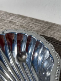 Beurrier coquillage métal argenté