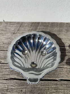 Beurrier coquillage métal argenté