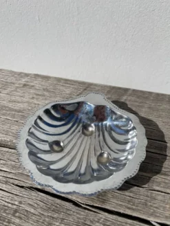 Beurrier coquillage métal argenté