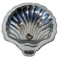 Beurrier coquillage métal argenté