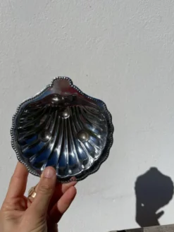 Beurrier coquillage métal argenté