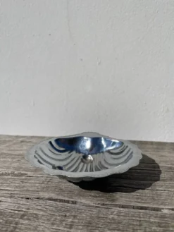 Beurrier coquillage métal argenté