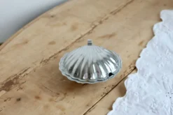 Beurrier coquillage vintage en métal argenté