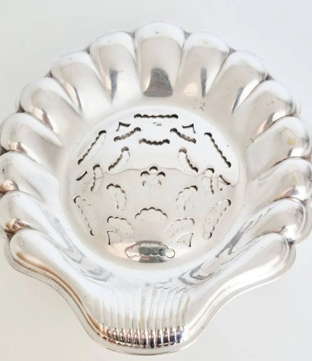 Beurrier Coquillor en argent, coquille Saint-Jacques