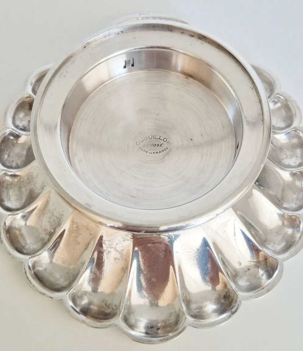 Beurrier Coquillor en argent, coquille Saint-Jacques
