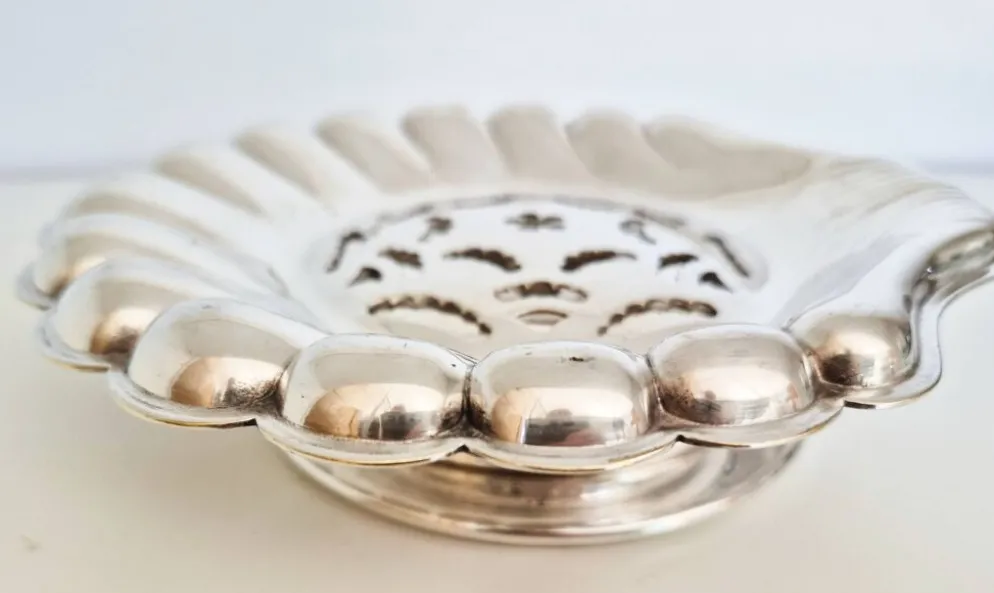 Beurrier Coquillor en argent, coquille Saint-Jacques