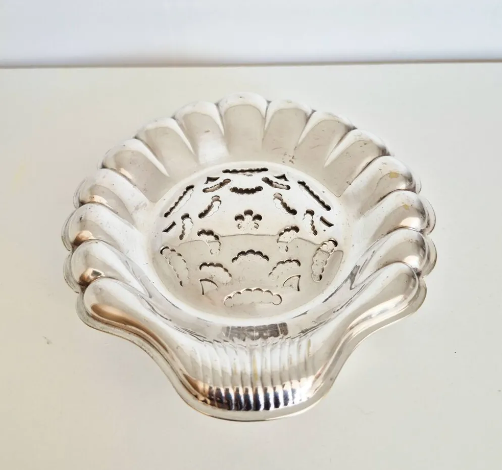 Beurrier Coquillor en argent, coquille Saint-Jacques