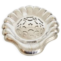 Beurrier Coquillor en argent, coquille Saint-Jacques