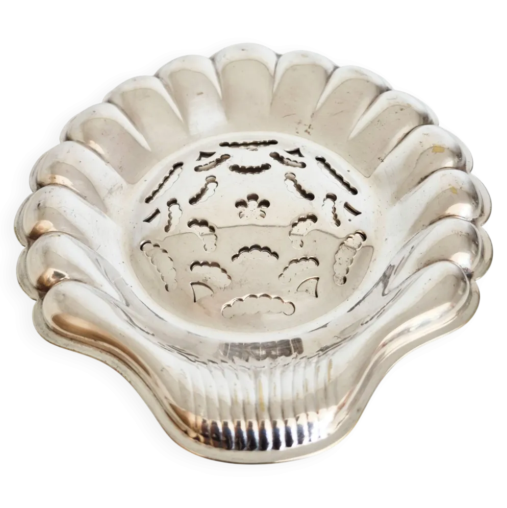 Beurrier Coquillor en argent, coquille Saint-Jacques