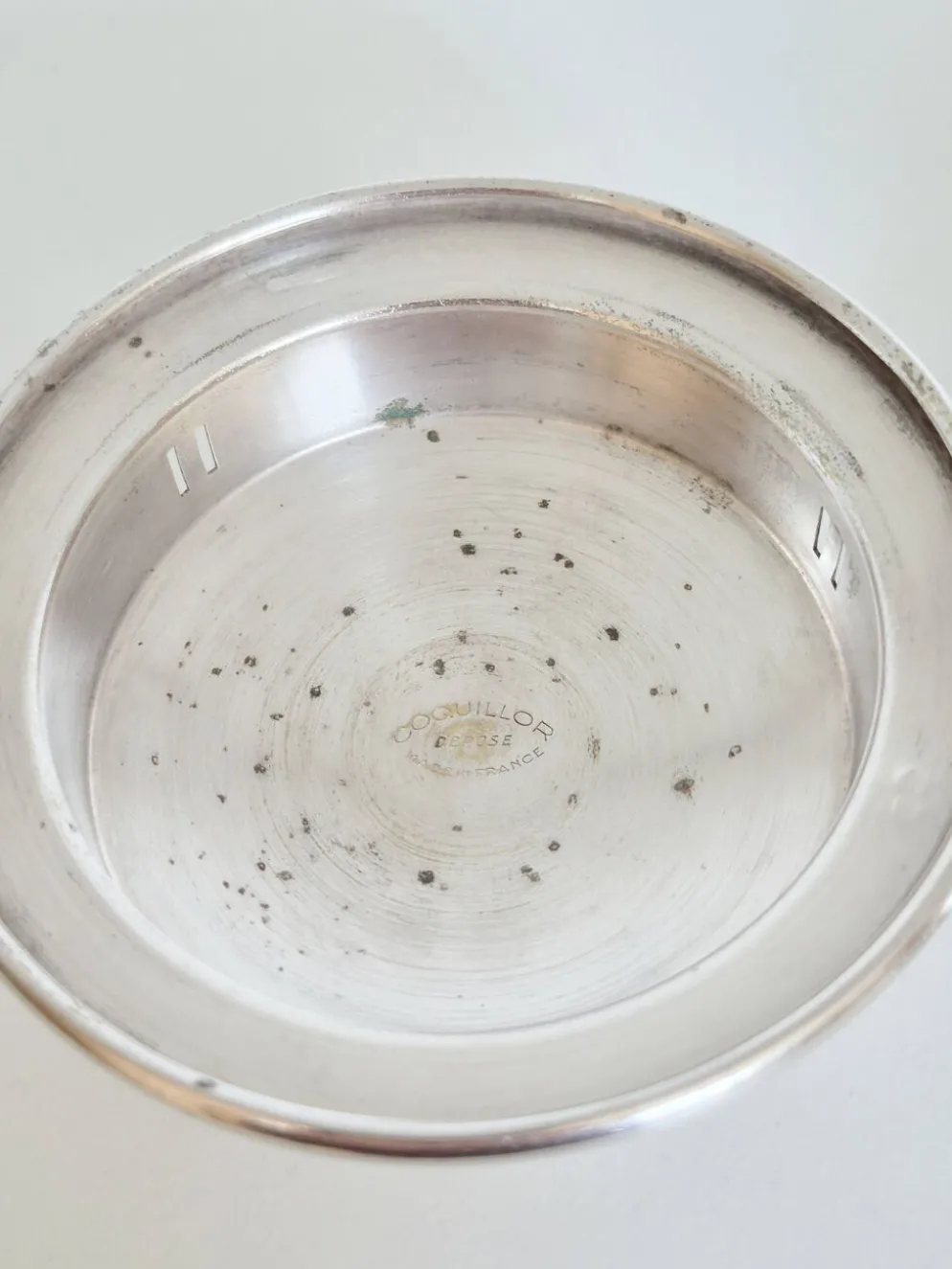 Beurrier Coquillor en argent , coquille Saint-Jacques