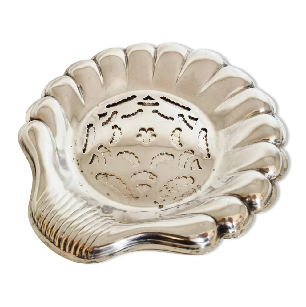 Beurrier Coquillor en argent , coquille Saint-Jacques