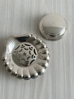 Beurrier Coquillor en métal argenté