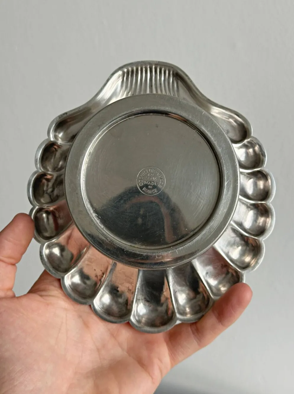 Beurrier Coquillor en métal argenté