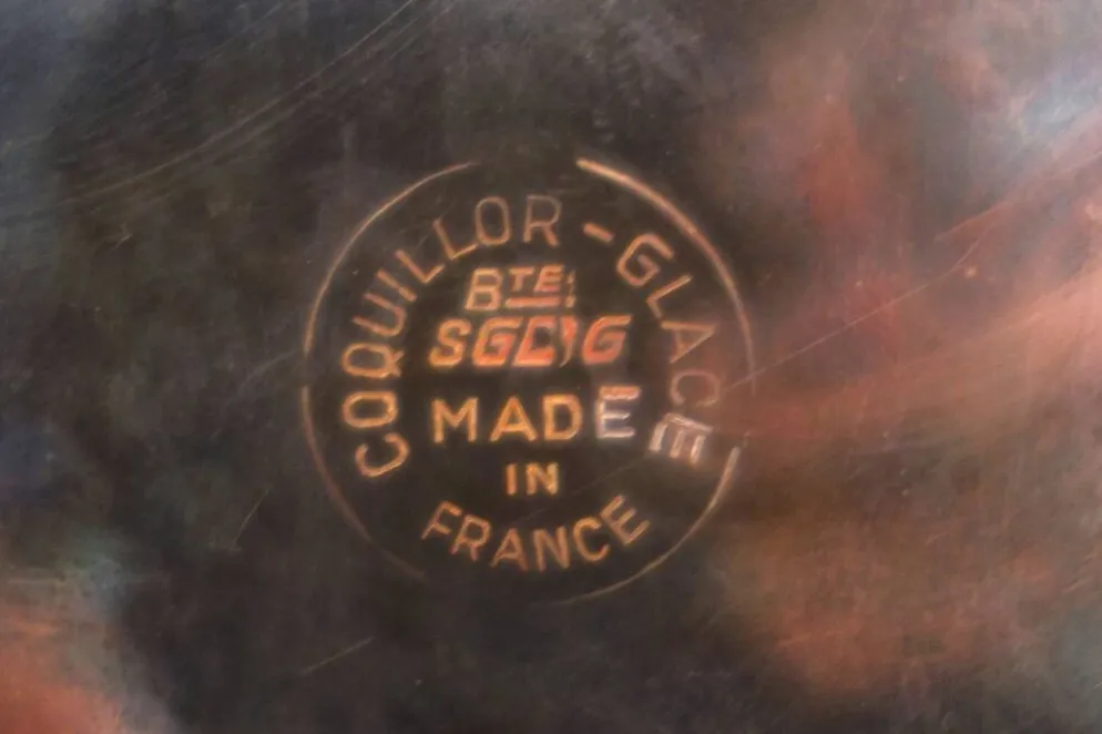 Beurrier Coquillor en métal argenté vintage