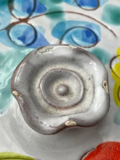 Beurrier corolle en céramique Vallauris
