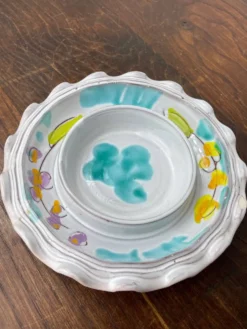 Beurrier corolle en céramique Vallauris