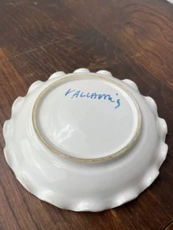 Beurrier corolle en céramique Vallauris