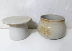 beurrier à eau en grès vintage