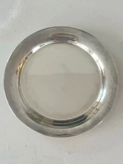 Beurrier en argent massif avec insert en cristal par Ercuis, boîte d'origine