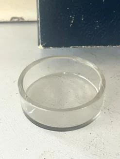Beurrier en argent massif avec insert en cristal par Ercuis, boîte d'origine