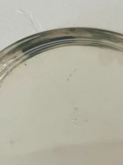 Beurrier en argent massif avec insert en cristal par Ercuis, boîte d'origine