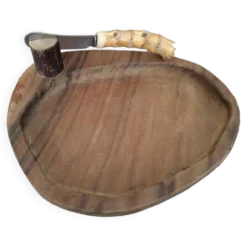 Beurrier en bois et son couteau