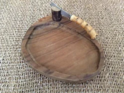 Beurrier en bois et son couteau