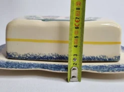 Beurrier en Faïence de Quimper, motif traditionnel, 19 cm