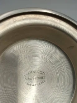 Beurrier en métal argenté