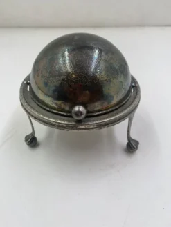 Beurrier en métal argenté