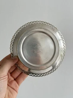 Beurrier en métal argenté Coquillor