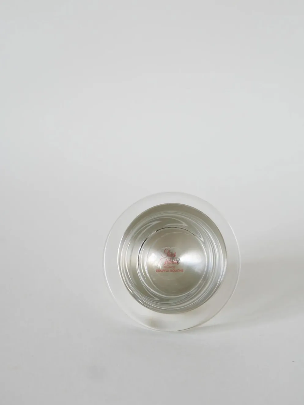 Beurrier en métal argenté et verre, St Hilaire, 1950