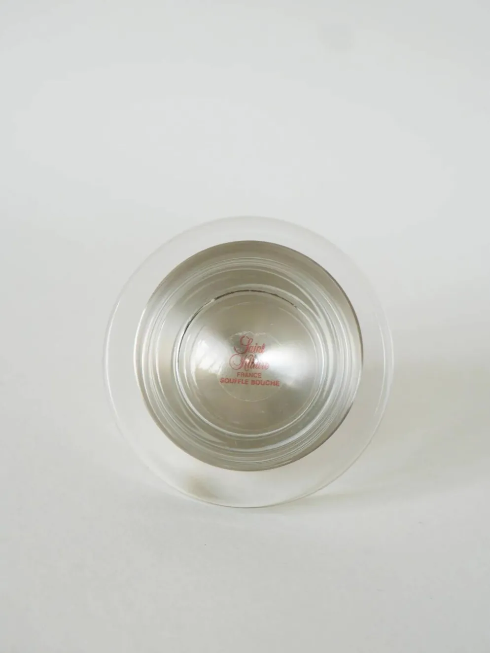 Beurrier en métal argenté et verre, St Hilaire, 1950