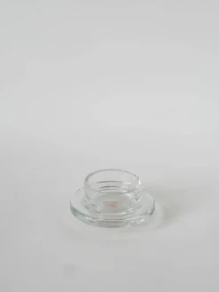 Beurrier en métal argenté et verre, St Hilaire, 1950