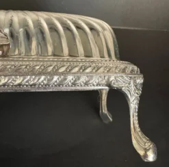 Beurrier en métal argenté XX siècle