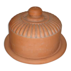 Beurrier en terre cuite pour motte aux cristaux de sel