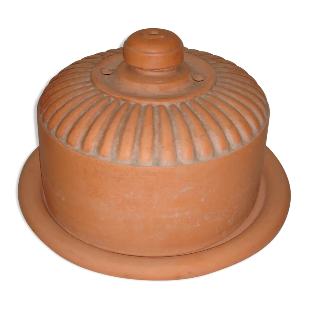 Beurrier en terre cuite pour motte aux cristaux de sel
