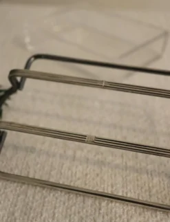 Beurrier en verre et métal argenté