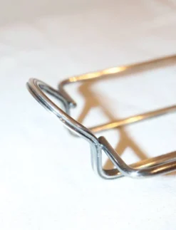 Beurrier en verre et métal argenté