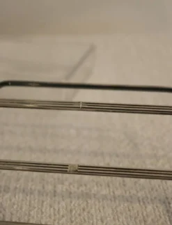 Beurrier en verre et métal argenté