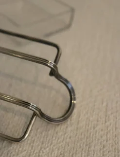 Beurrier en verre et métal argenté