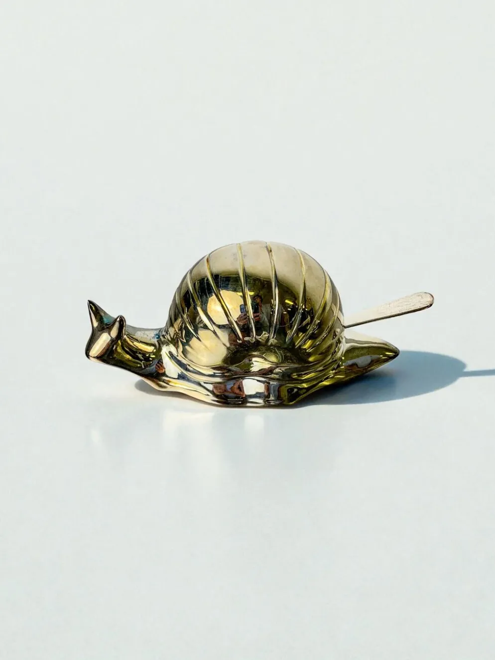 Beurrier à escargots vintage italien, plaqué argent, années 1970