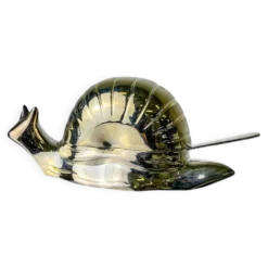Beurrier à escargots vintage italien, plaqué argent, années 1970