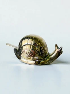 Beurrier à escargots vintage italien, plaqué argent, années 1970