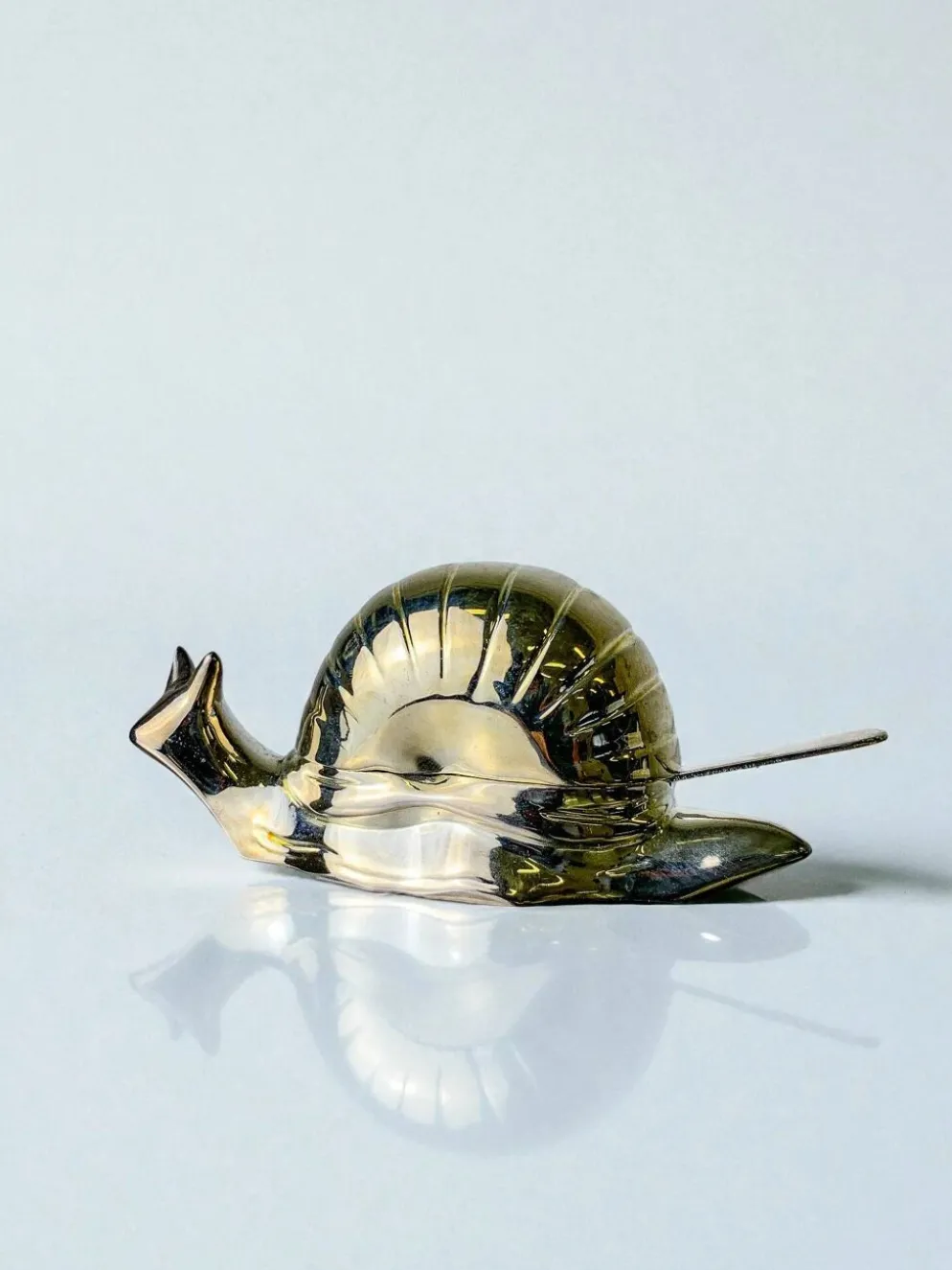 Beurrier à escargots vintage italien, plaqué argent, années 1970
