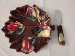 Beurrier et couteau Vallauris