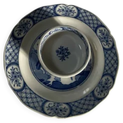 Beurrier et son assiette Old Chelsea Furnivals anciens