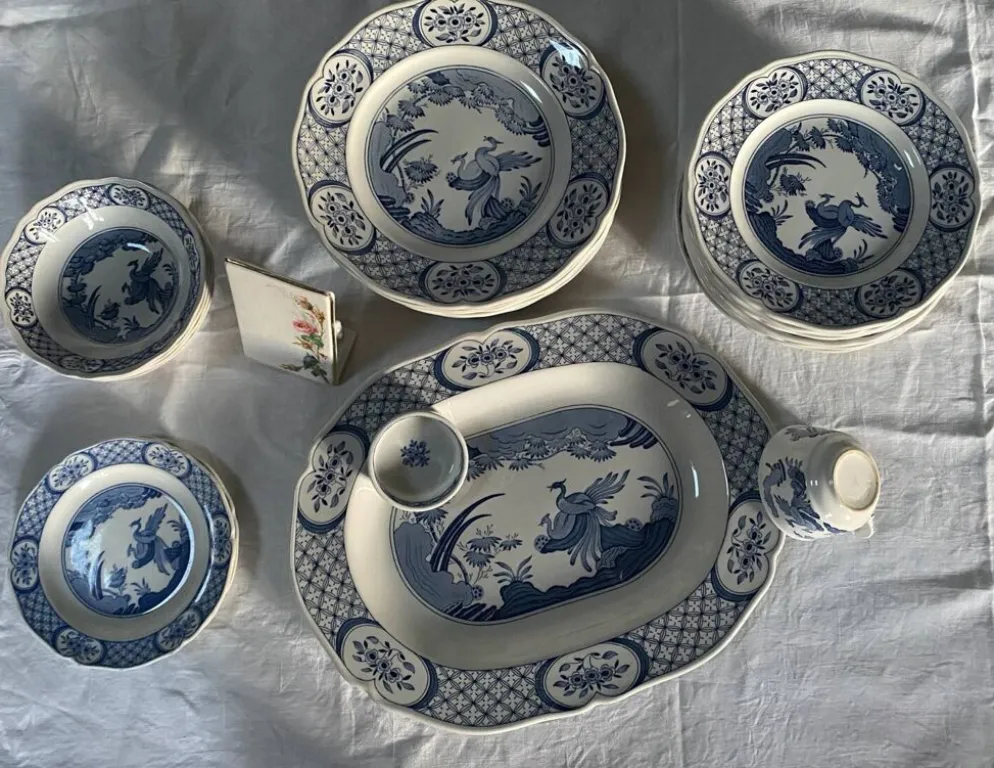 Beurrier et son assiette Old Chelsea Furnivals anciens