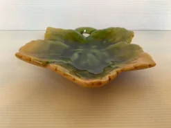 Beurrier feuille céramique et son couteau